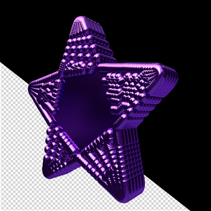 Purple 3d star