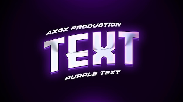 purple 3d text