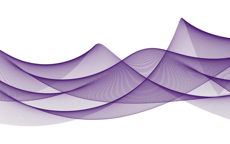 PSD purple abstract lines transparent background