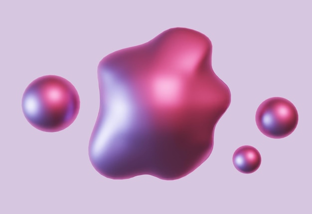 purple and pink bubbles holographic