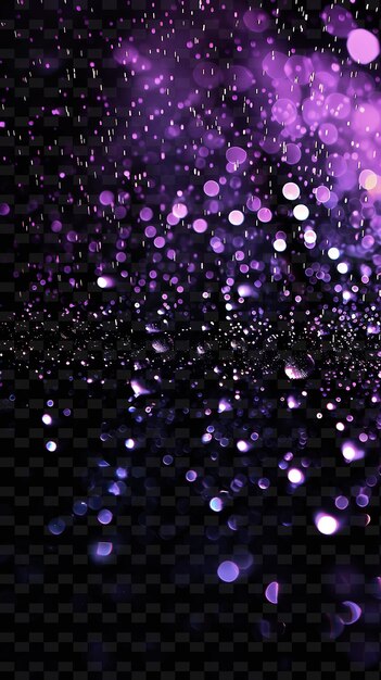 PSD purple and purple glitters on a black background