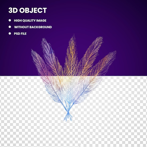 Uno sfondo viola con uno sfondo blu e viola e l'oggetto testo 3d.