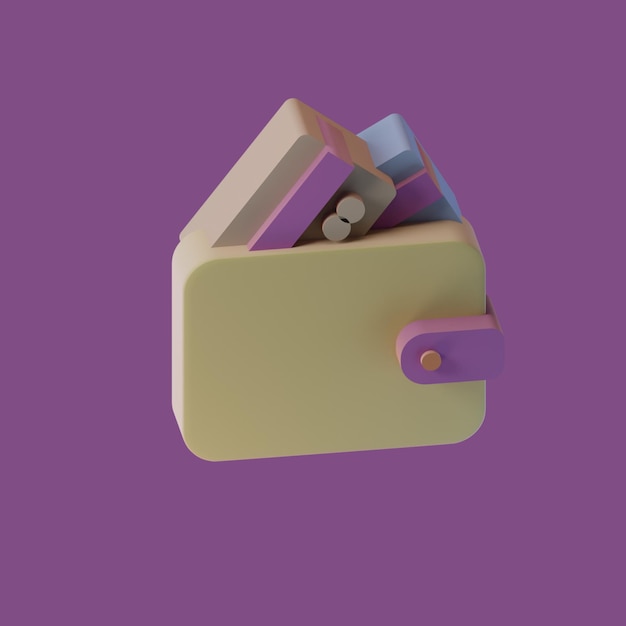 A purple background with a small box with a hole in it.
