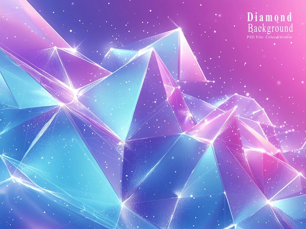 purple background with triangles geometric shapes flying around the edges of purple gradient