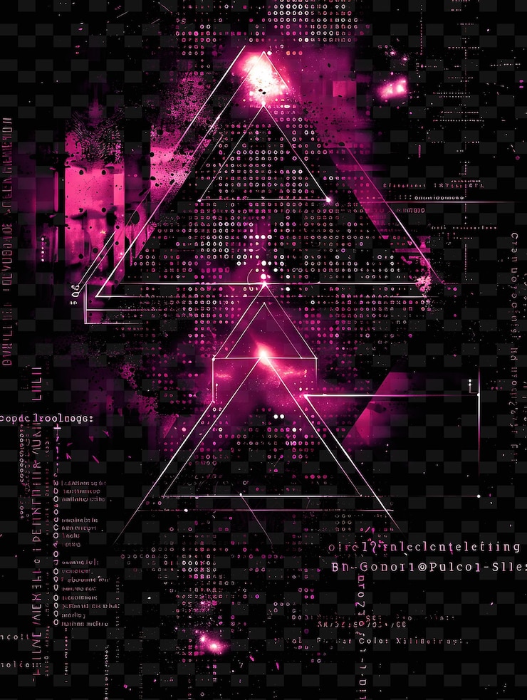 PSD a purple and black background with a pyramid that says quot hou quot on it