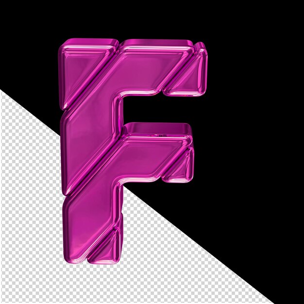 Purple block symbol letter f