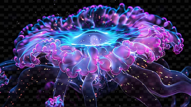 PSD a purple and blue jellyfish with a purple background