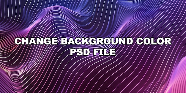 PSD a purple and blue wave with white lines stock background