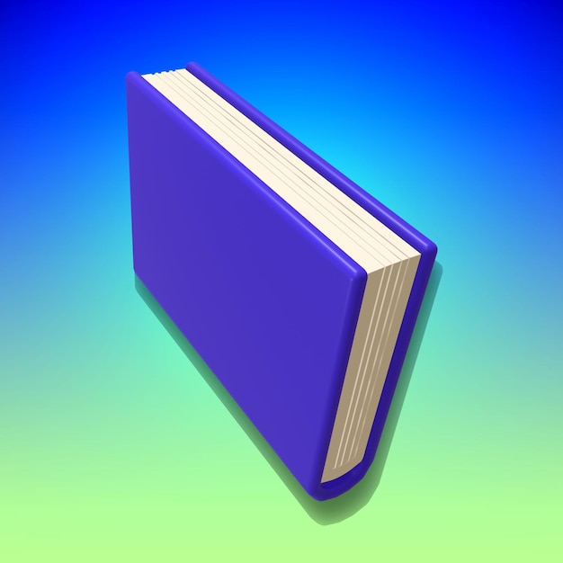 Модель фиолетовой книги в 3D