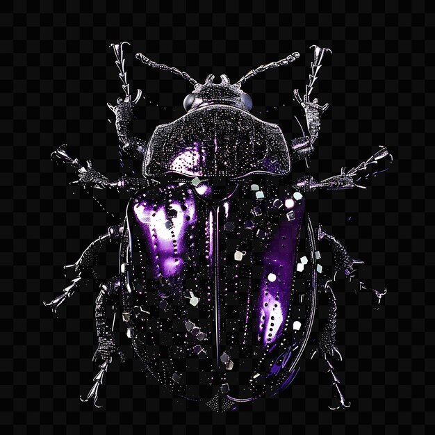 PSD a purple bug with a purple body and the word bug on it