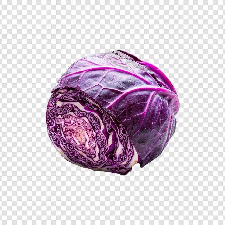 PSD purple cabbage isolated on transparent background
