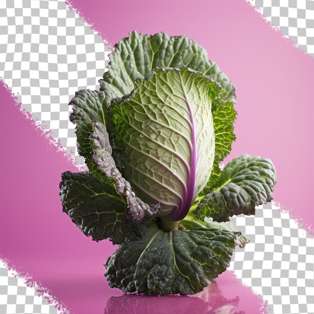 Purple cabbage on a transparent background