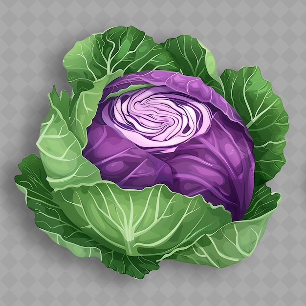 PSD a purple cabbage with a purple cabbage on it