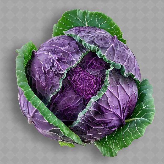 PSD a purple cabbage with a purple top that says quot lettuce quot