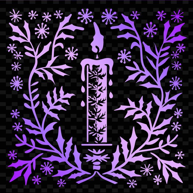 PSD a purple candle with the letter l on it