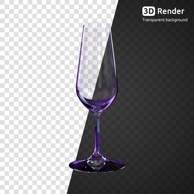 Purple champagne glass