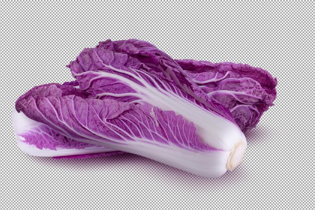 Purple chinese cabbage isolated on alpha background