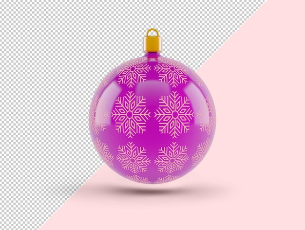 Purple Christmas ball mockup