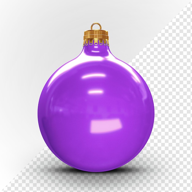 Purple chrtistmas decoration balls 3d render