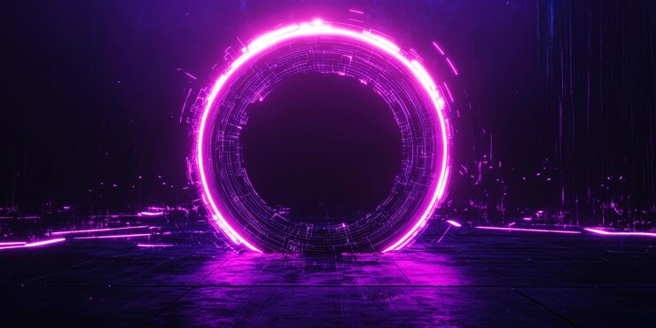 PSD a purple circle of light by person