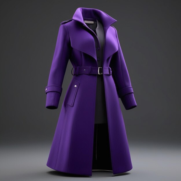 PSD purple coat psd on a dark background