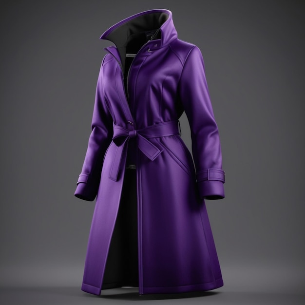 PSD purple coat psd on a dark background