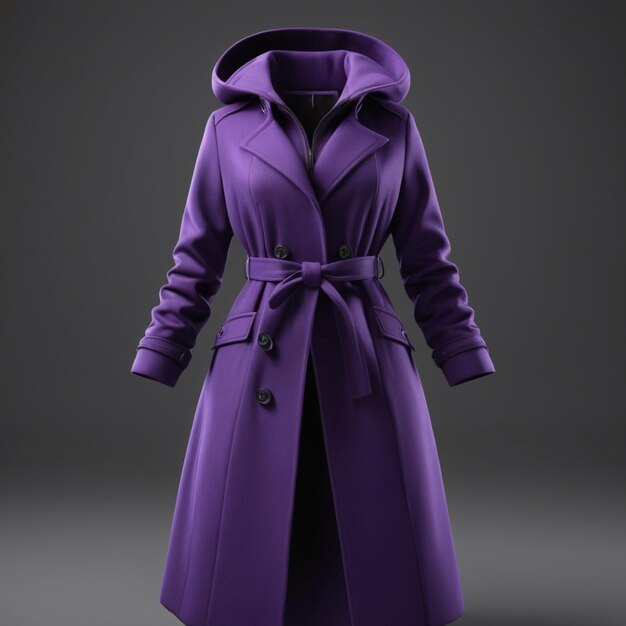 PSD purple coat psd on a dark background