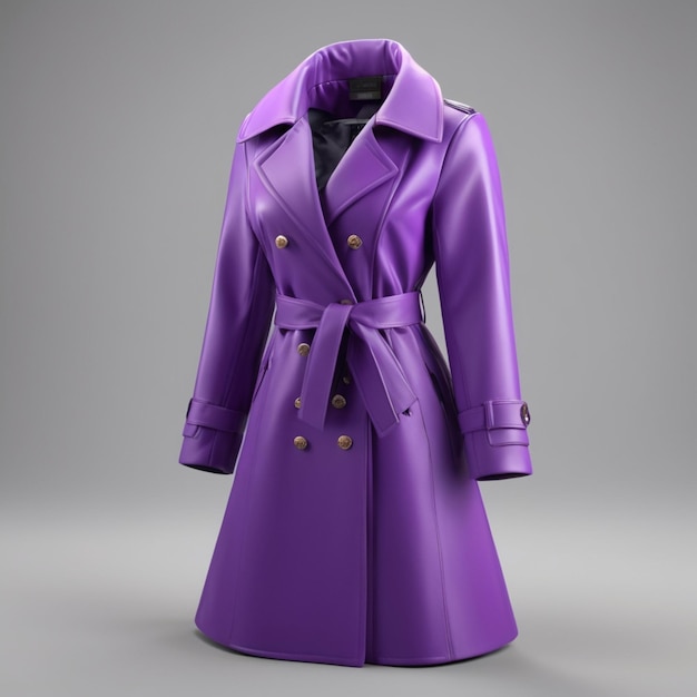 PSD purple coat psd on a white background