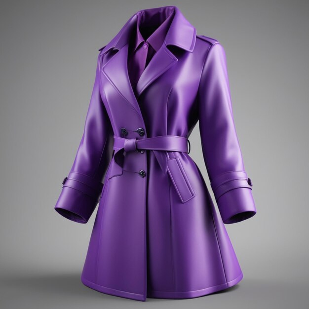 PSD purple coat psd on a white background