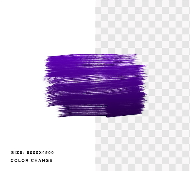 Purple color brush stock on transparent background