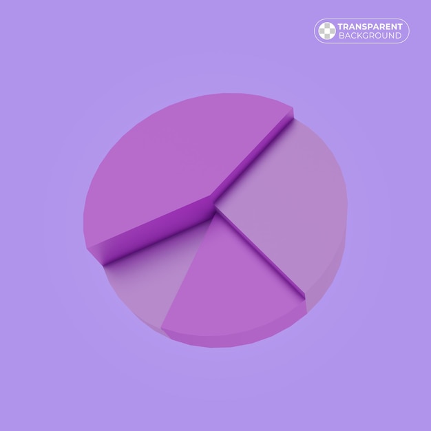 PSD purple color infographics pie chart