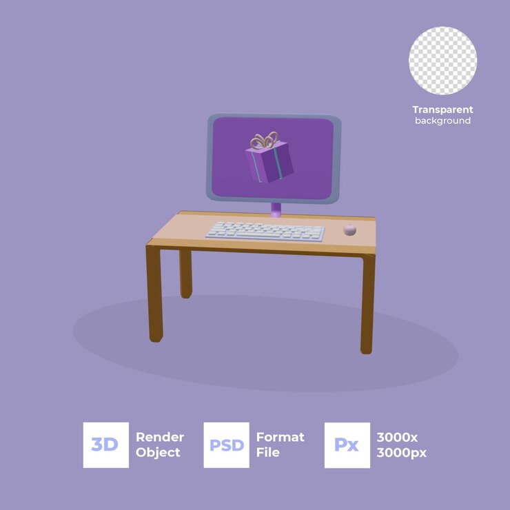 PSD a purple computer with a purple background with a purple box on the bottom
