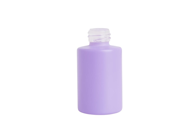 PSD purple cosmetic jar without lid on a white background