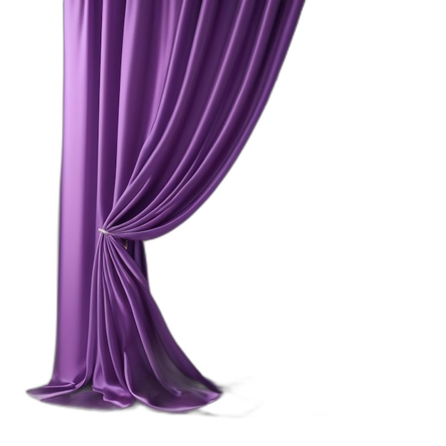 PSD purple curtains psd on a white background