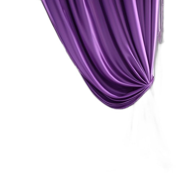 PSD purple curtains psd on a white background