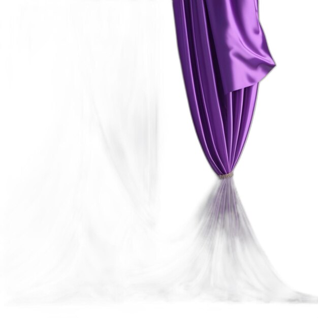 PSD purple curtains psd on a white background