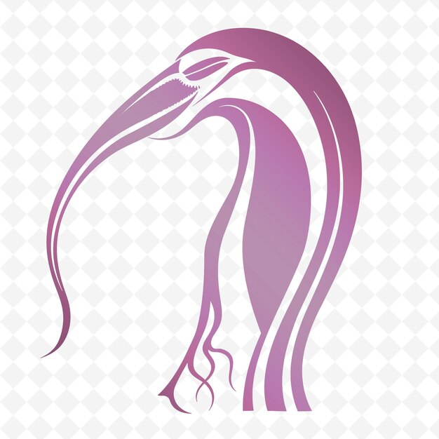 PSD a purple dolphin with a purple tail on a white background