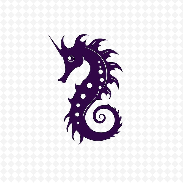 PSD a purple dragon with a pattern of dots on a white background