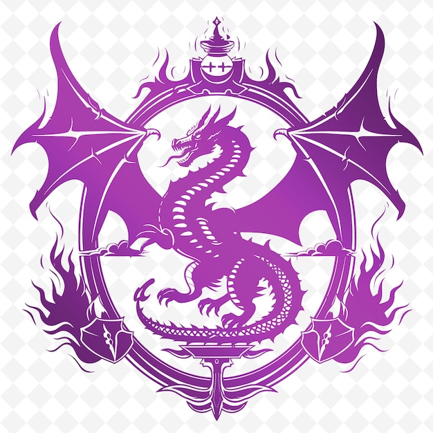 PSD a purple dragon with a purple dragon on it