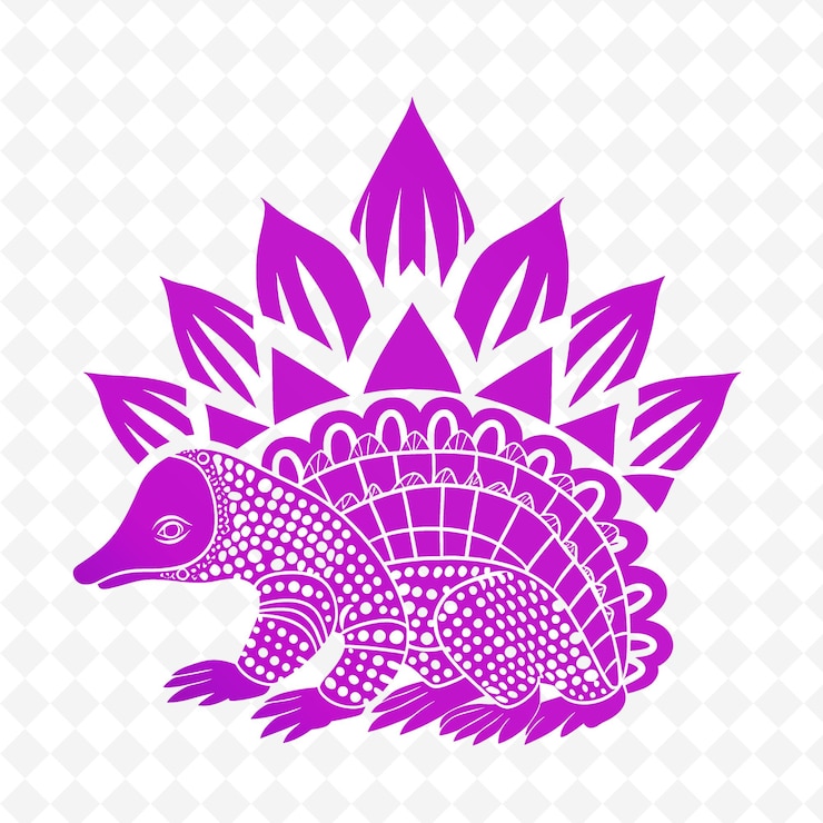 PSD a purple dragon with a purple flower on it