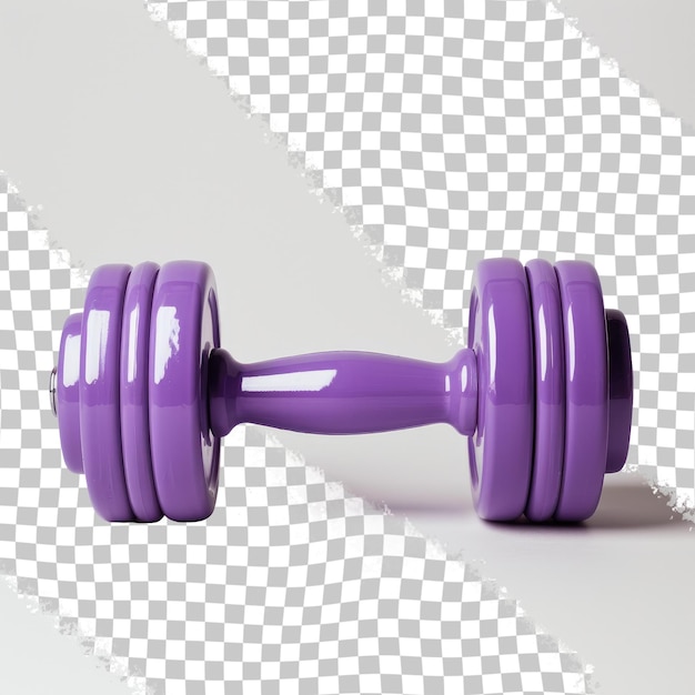 PSD a purple dumbbell with the word  on it