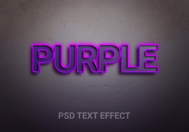 Purple editable text effects