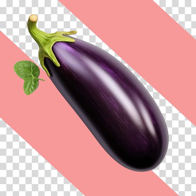 PSD purple eggplant png on transparent background