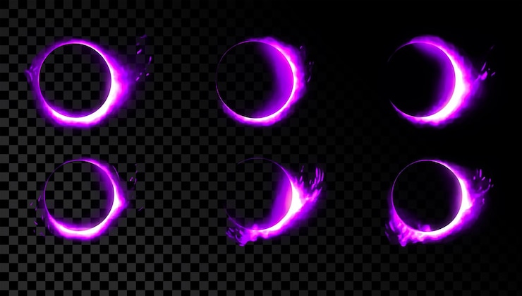 PSD purple fire rings