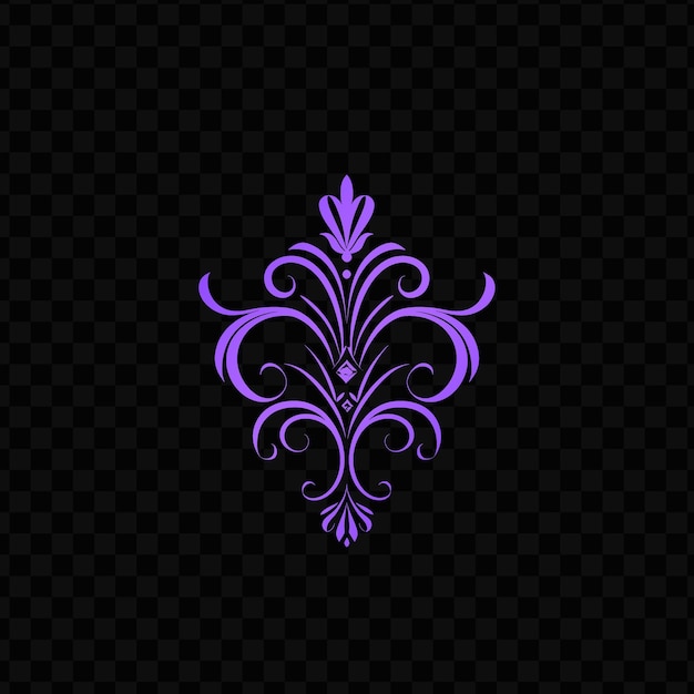 Purple flower on a black background free vector