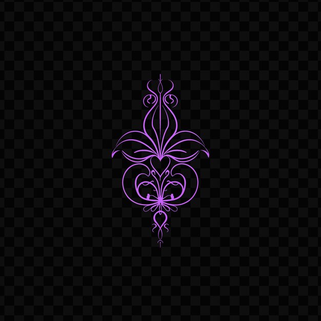 PSD purple flower on a black background free vector