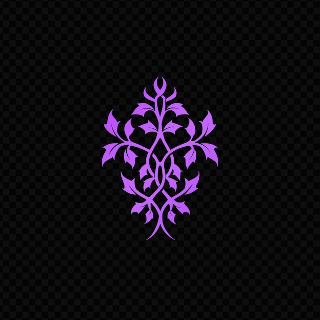 PSD purple flower on a black background