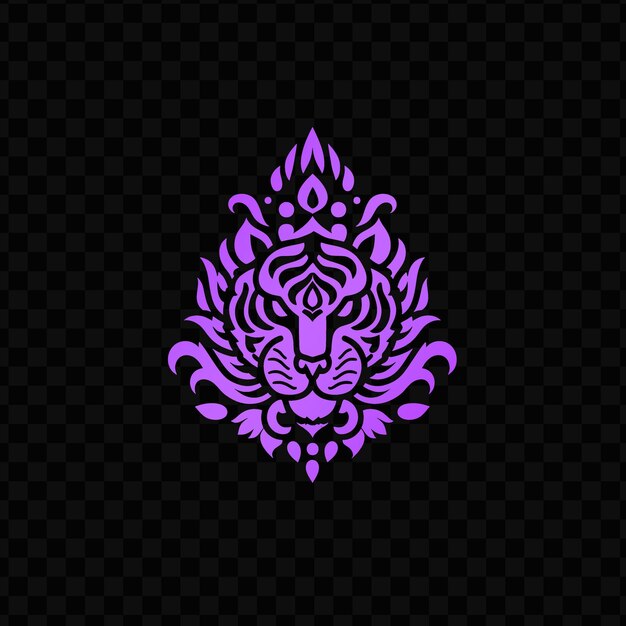 PSD purple flower on a black background