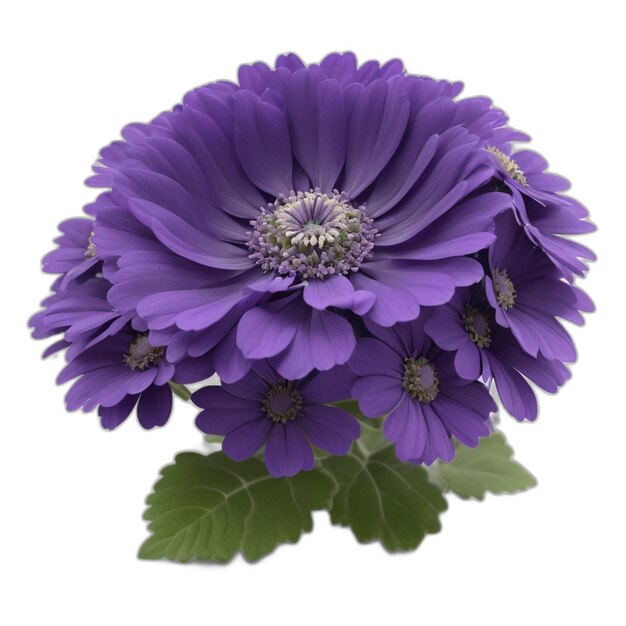 Purple flower psd on a white background