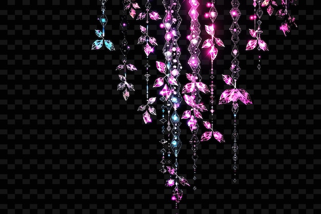 PSD purple flowers on a black background